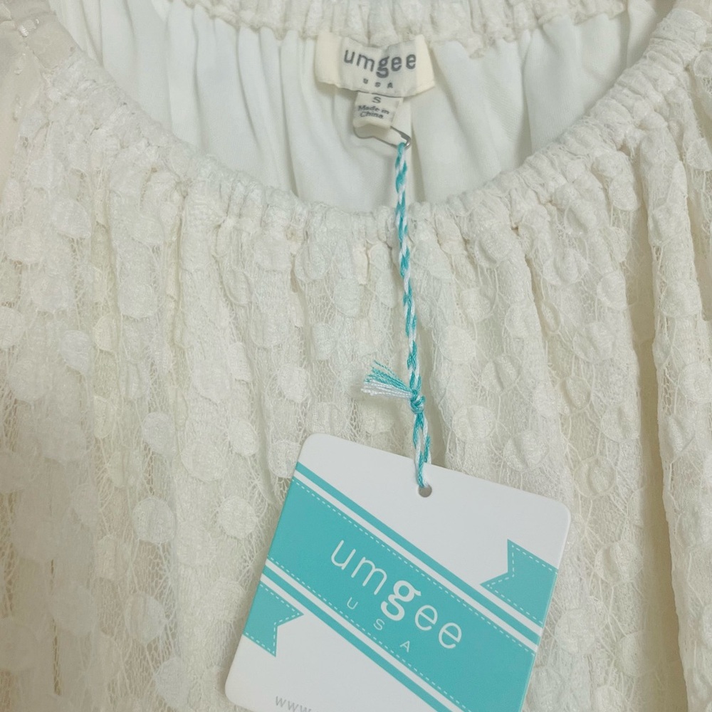 NWT Umgee Ivory Lined Dress ~ Size Small